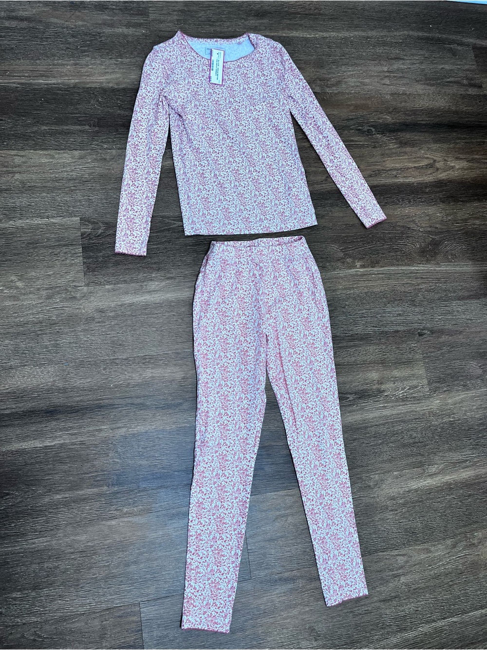 Minnow Pima PJ Set in Red and White Size 9/10